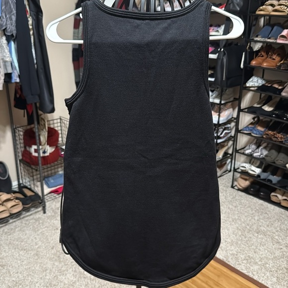 Moth Black Ribbed Asymmetrical Tank Top - Picture 6 of 6